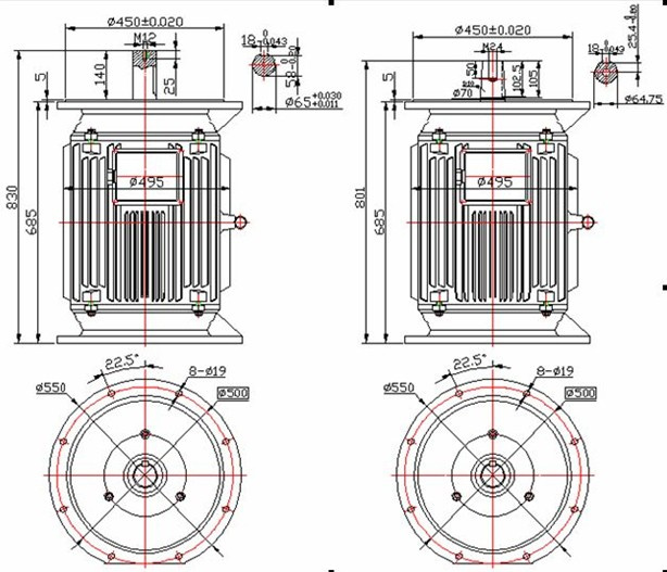 40kw 375rpm 50Hz Vertical Permanent Magnet Generator