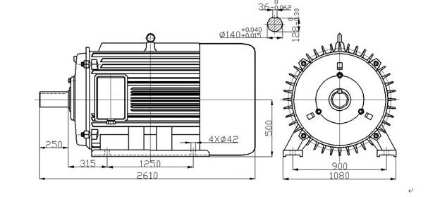 100kw, 30rpm Permanent Magnet Generator