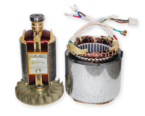 Single-Phase Self-Excited Synchronous Generator Brush