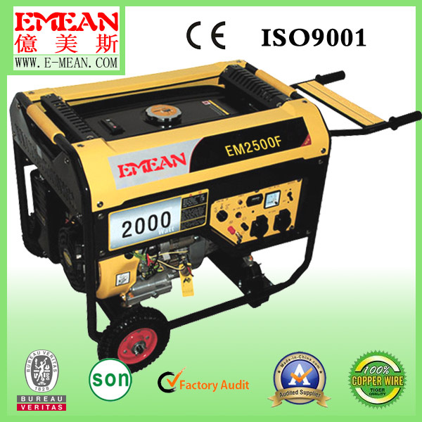 2kw Gasoline Generator with Key Start/Electric Start Em3500fe