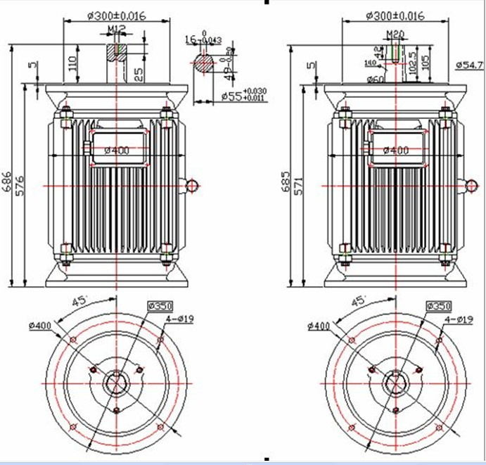3kw 60rpm Low Speed Vertical Permanent Magnet Generator