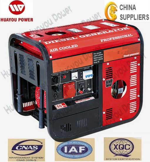 Small Portable Diesel Generator 3 Phase, Super Silent Diesel Generator 7kVA, Mobile Diesel Generator 5kw 380V
