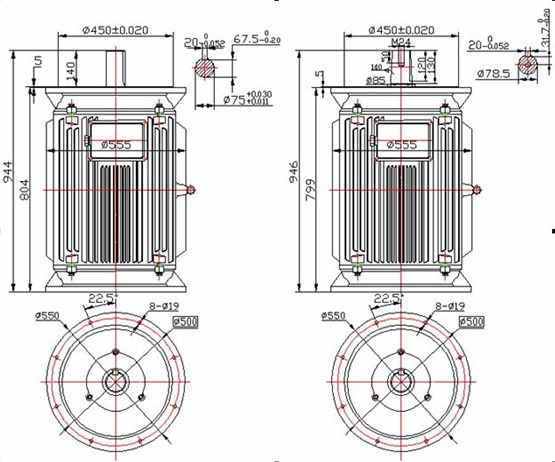 25kw 187.5rpm 50Hz Vertical Permanent Magnet Generator
