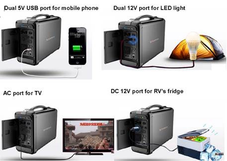High Efficiency Solar Generator with Lithium Ion Battery Portable System