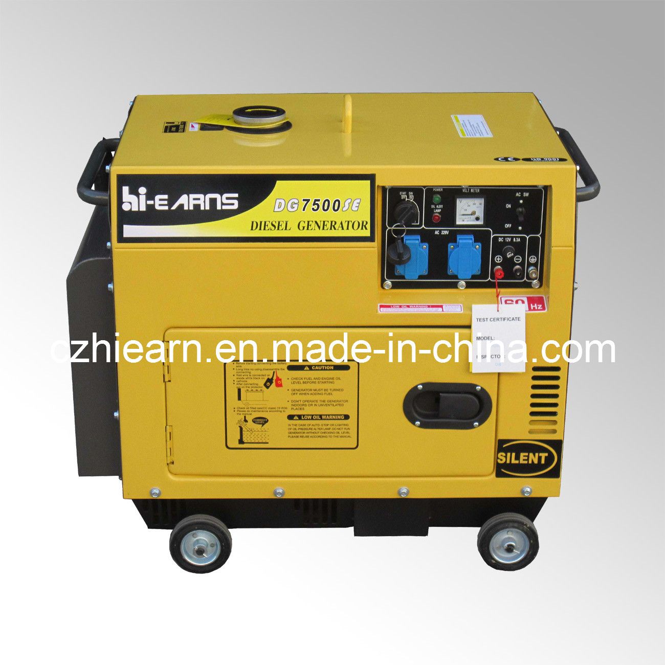 Air-Cooled Single Cylinder Diesel Generator (DG7500SE)