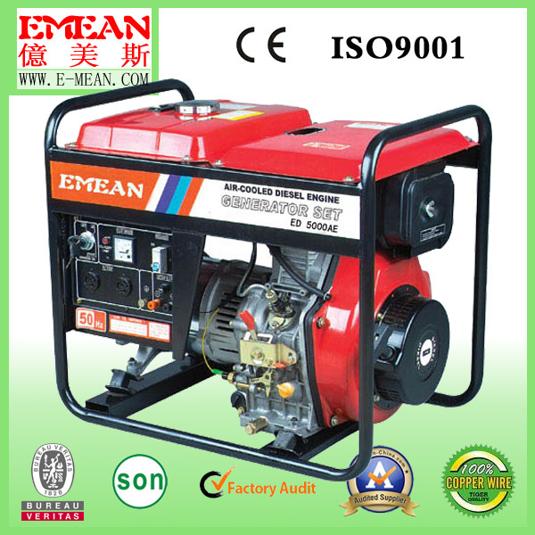 2-7kw Air-Cooled Power Petrol Diesel Generator Set (ED2000)