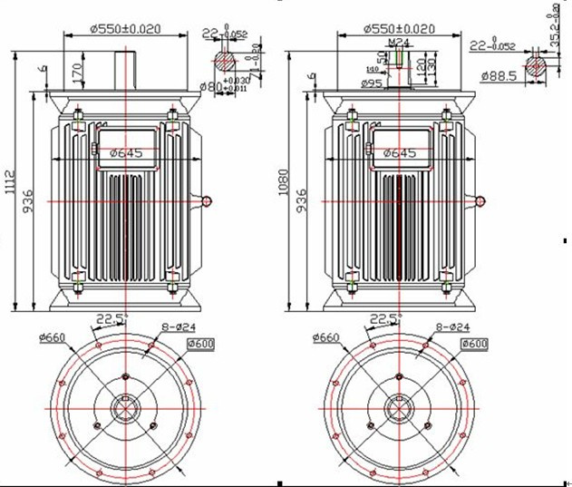 50kw 70kw 150rpm 60Hz Vertical Permanent Magnet Generator