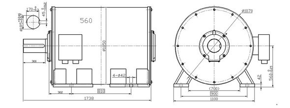 600kw 700kw Low Speed Hydro Turbine Permanent Magnet Generator 50Hz