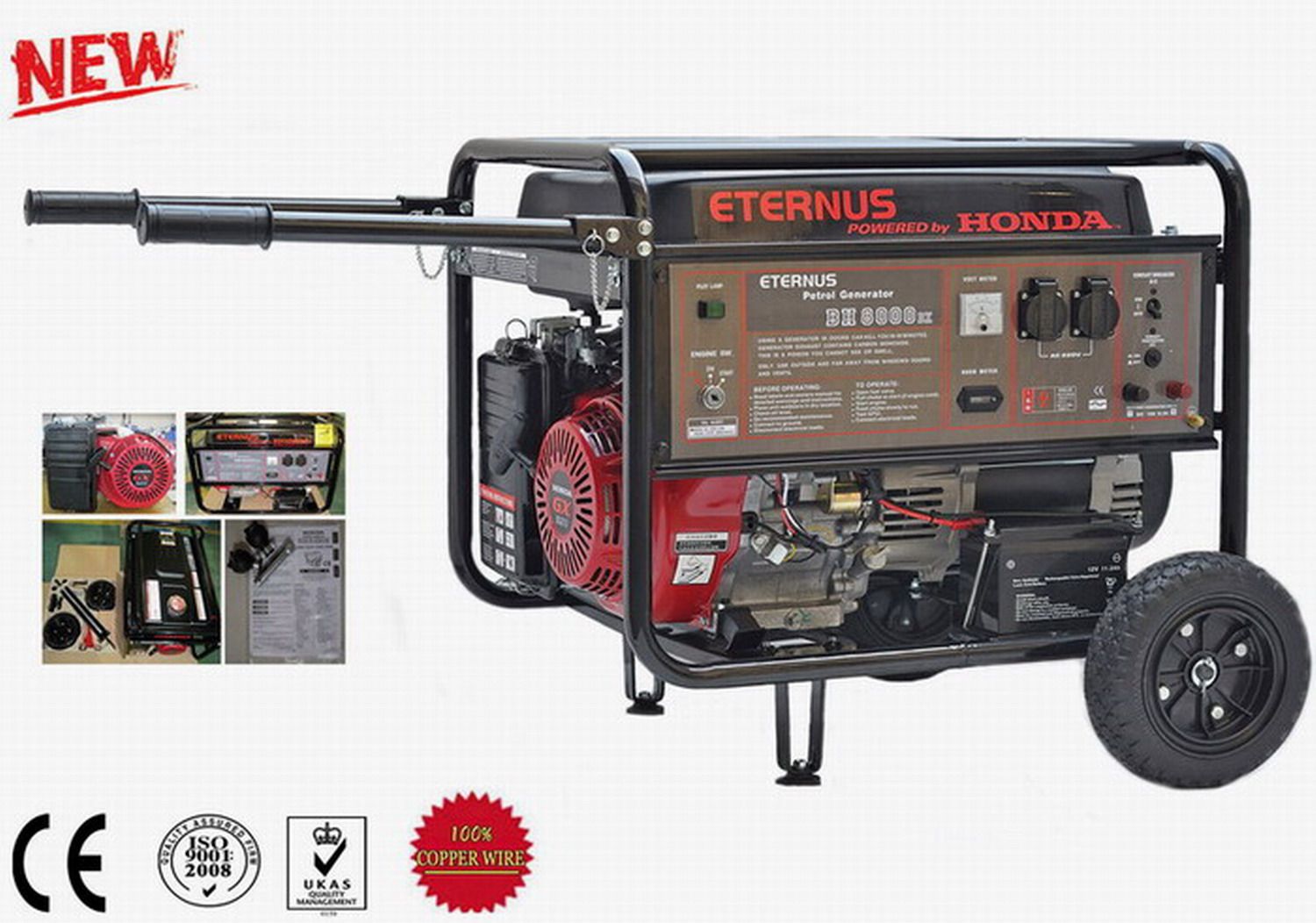 CE 6kVA 6kw Portable Honda Engine Gasoline Generator BHT8000dxe