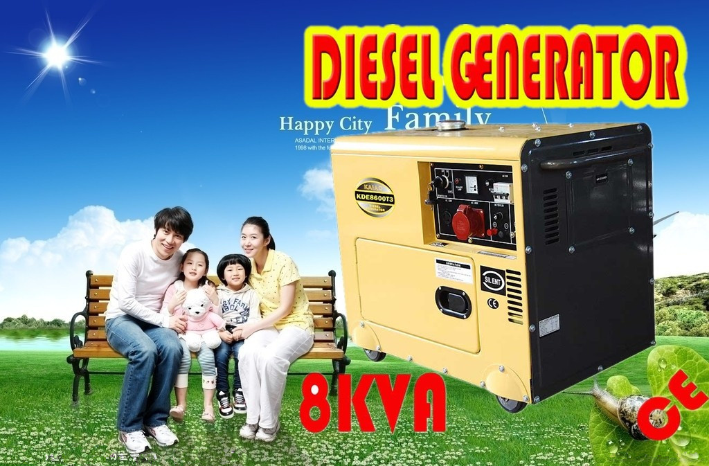 Air Cooled Silent Diesel Generator 5kw, 6kw in Stock Hot Sale!