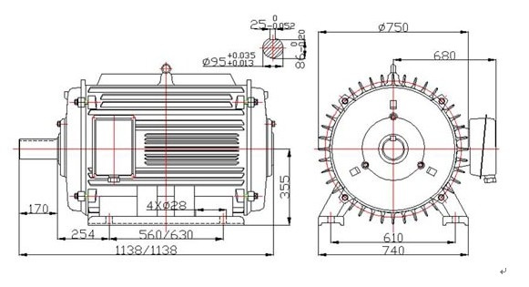 50kw 60kw 90rpm 50Hz Horizontal Permanent Magnet Generator