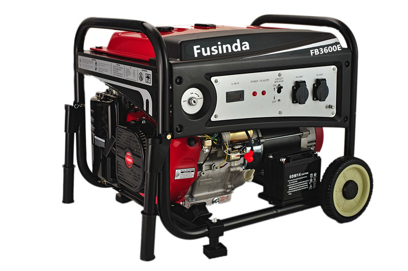 Fusinda 3kVA Gasoline Petrol Generator with Non Flat Wheels