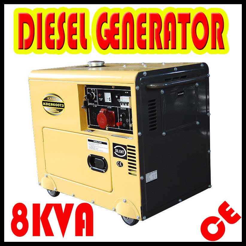 8kVA 3-Phase Silent Generator / Diesel Portable Soundproof Generator