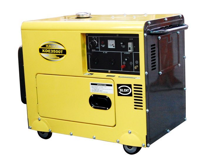 3kVA Sound-Proof Portable Diesel Generator (KDE3500T)