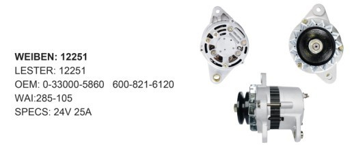 Auto Alternator (24V 25A 0-33000-5860)