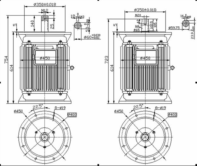 20kw 273rpm 50Hz Vertical Permanent Magnet Generator