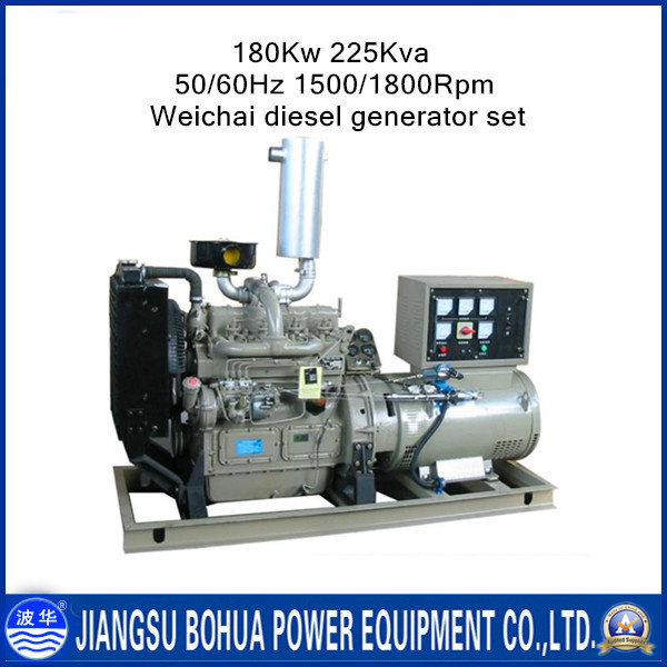 225kVA Open Type Weichai Diesel Generator with CE&ISO9001