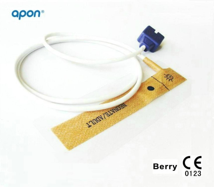 thumbnail image 2 of Genetic Mindray 8 Pin Nellcor Oximax Compatible Adult SpO2 Sensor - Direct Connect, Same Day Shipping 2 of 2