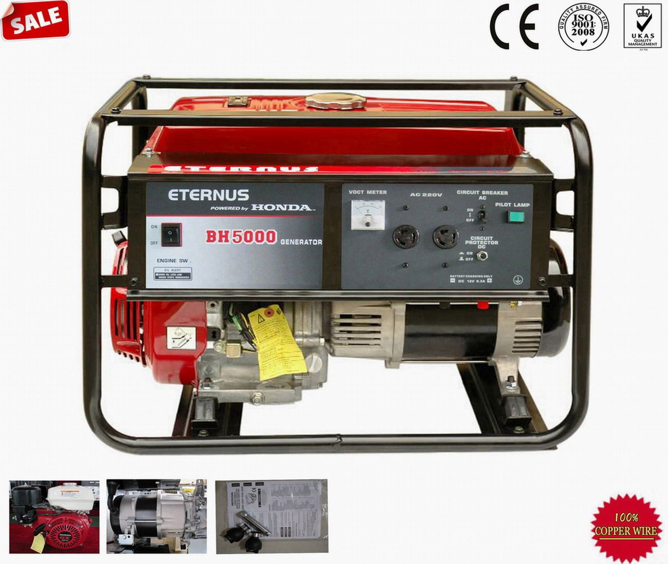 3kw 3kVA Gasoline/Petrol Generating Set with CE