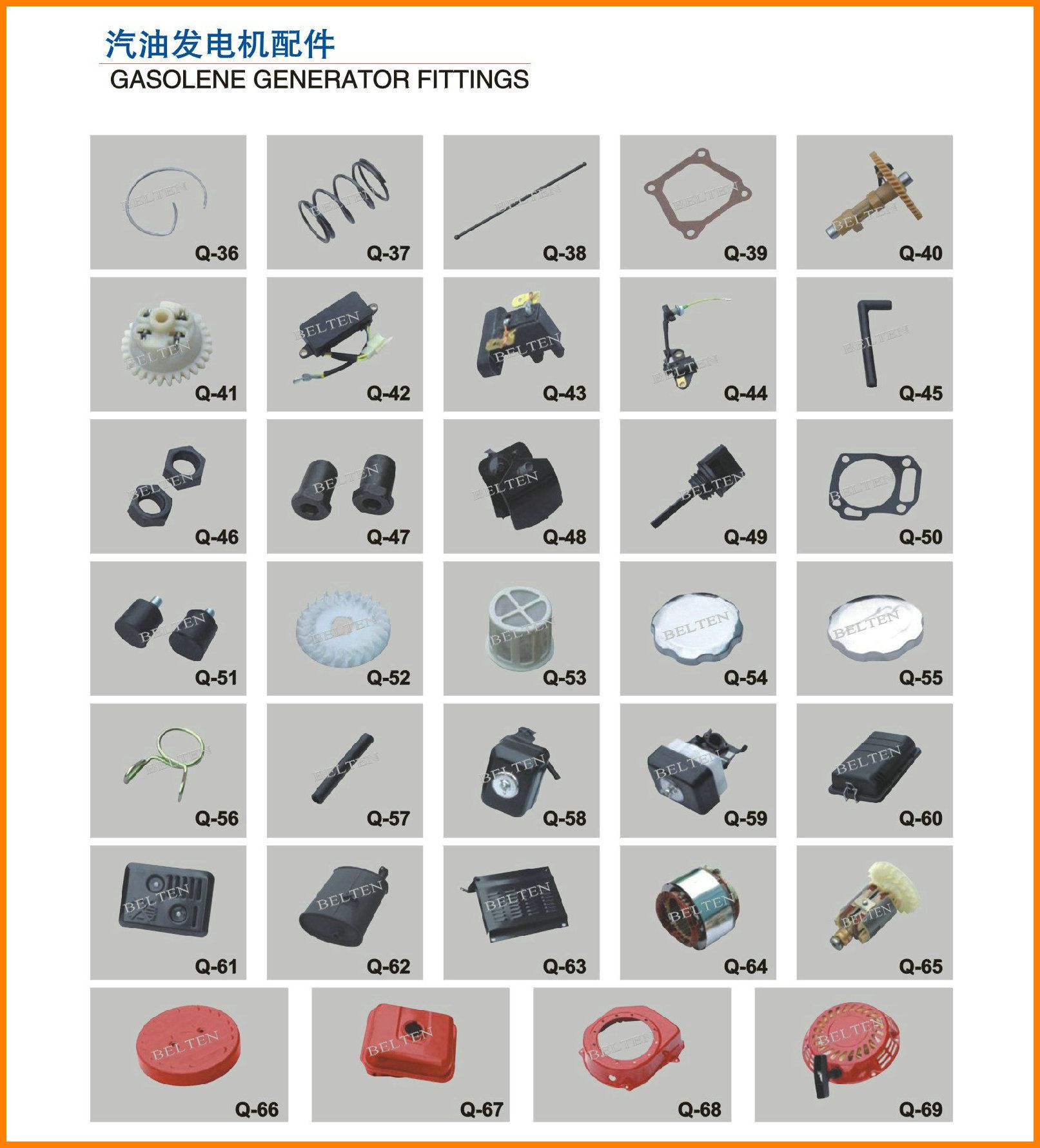 Gasoline Generator Spare Parts Generator Silencer
