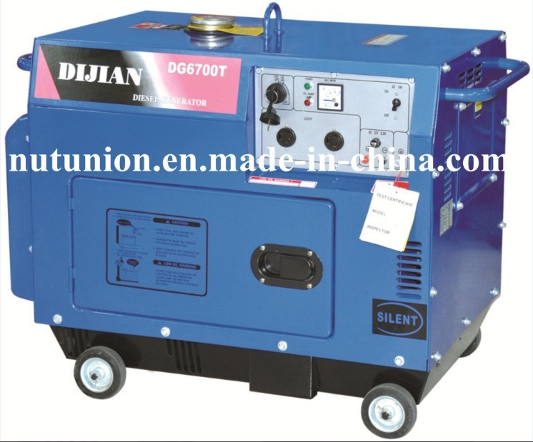 7kVA Small Home Silent Diesel Generator (DG6700T)