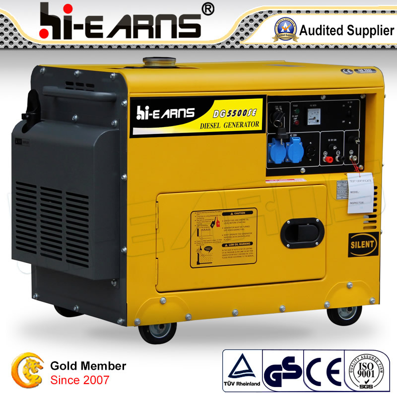 Air-Cooled Silent Type Diesel Generator Dg5500se