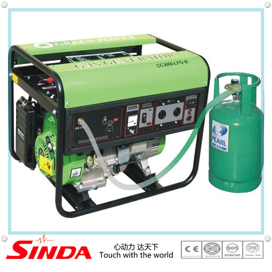 3kw Power Portable Electric LPG Generator Recoil Start