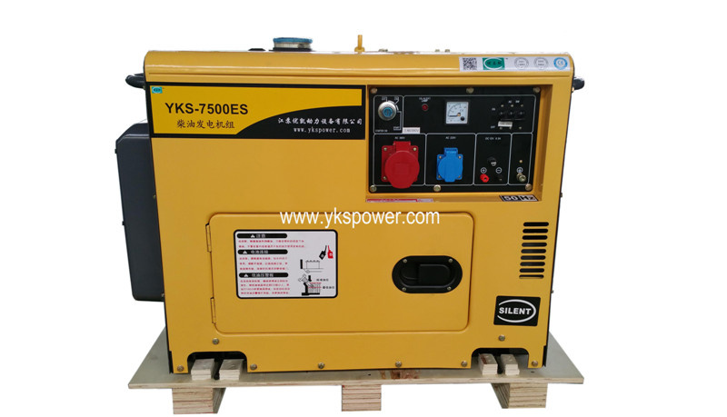 5.5kw Small Air-Cooled Silent Type Diesel Generator with 3 Phase