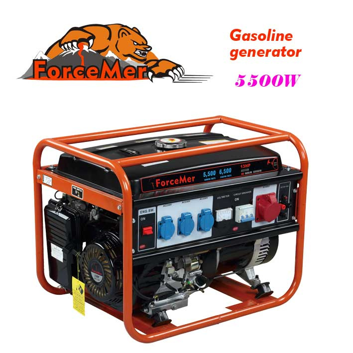 5000W (2kw) , 380V, 50Hz, Key Start Gasoline Generator