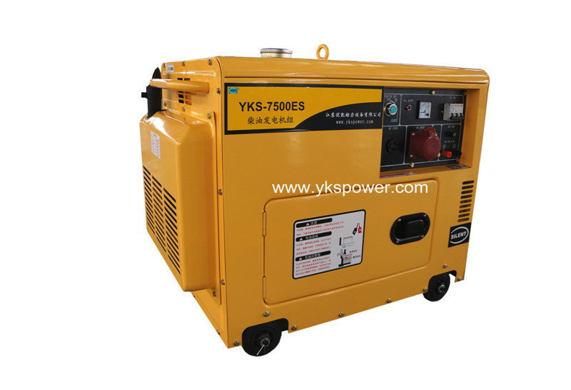 5.5kw Small Air-Cooled Silent Type Diesel Generator with 3 Phase