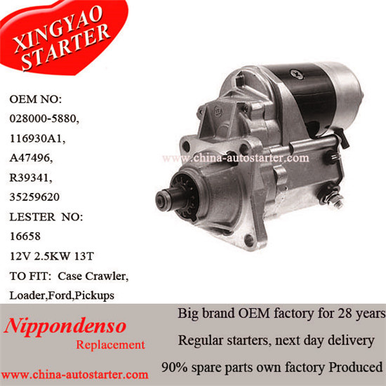 Case Crawler, Loader Used Starter Motor Parts (028000-5880)