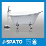 Custom Slap-up Shallow Natural Fairshaped Rectangular Room Bathtub with Health Faucet