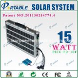 15W Portable Solar Home Lighting System (PETC-FD-15W)