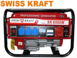 Low Price Sk8500 8.5kVA Generator, Swiss Kraft Style Power 7500W Gasoline Generator, Three Phase Power Generator