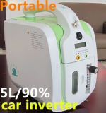 5L Portable Oxygen Concentrator with Concentration 90% Oxygen Bar Jay-5p Green and Light Gray Car Inverter No Lithium Battery (JAY-5P)
